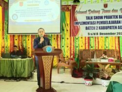 Peserta Pelatihan Pembelajaran Mendalam Gelar Talk Show Praktik Baik di SMPN 3 Lubuk Basung