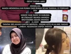 Tri Amanda Dilaporkan Hilang Sejak 22 Februari, Keluarga Mohon Bantuan Masyarakat