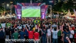 Warga Lubuk Basung Apresiasi Nobar Piala Dunia 2026 yang Digelar Polres Agam